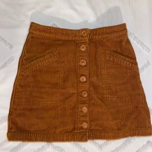 Super cute corduroy button up skirt